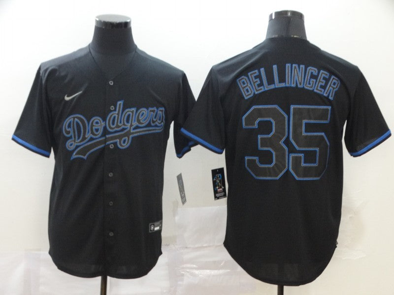 Men's Los Angeles Dodgers Cody Bellinger #35 Black Player Game Jerseys