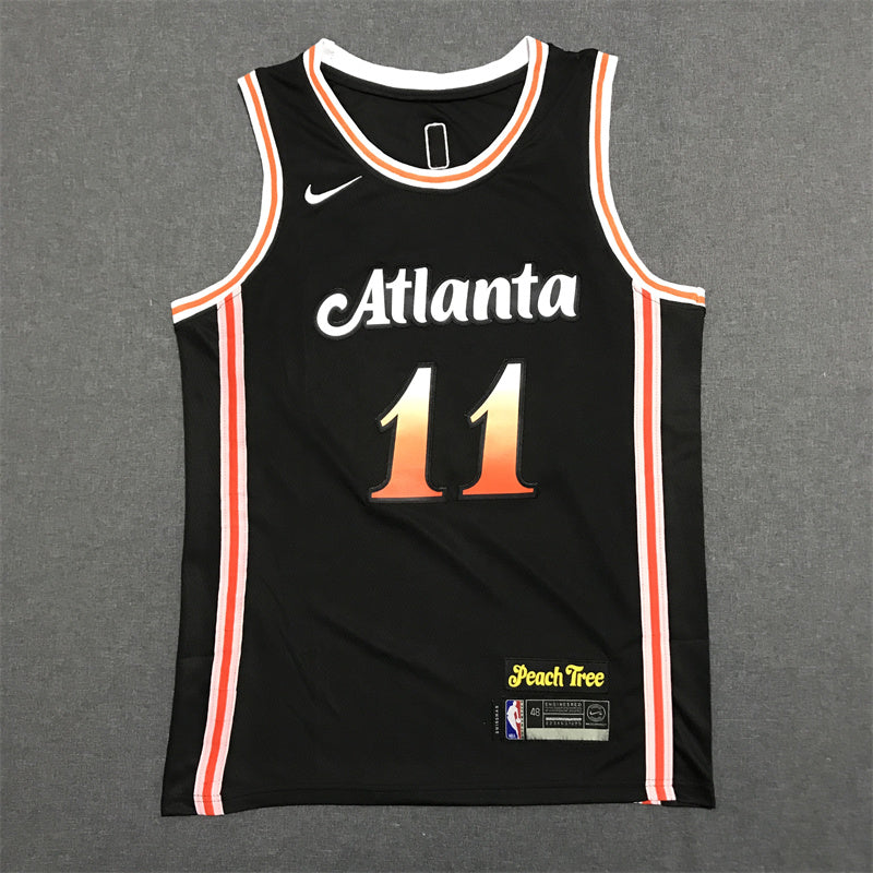 Men's Atlanta Hawks Trae Young #11 Black 2022/23 Swingman Jerseys - City Edition