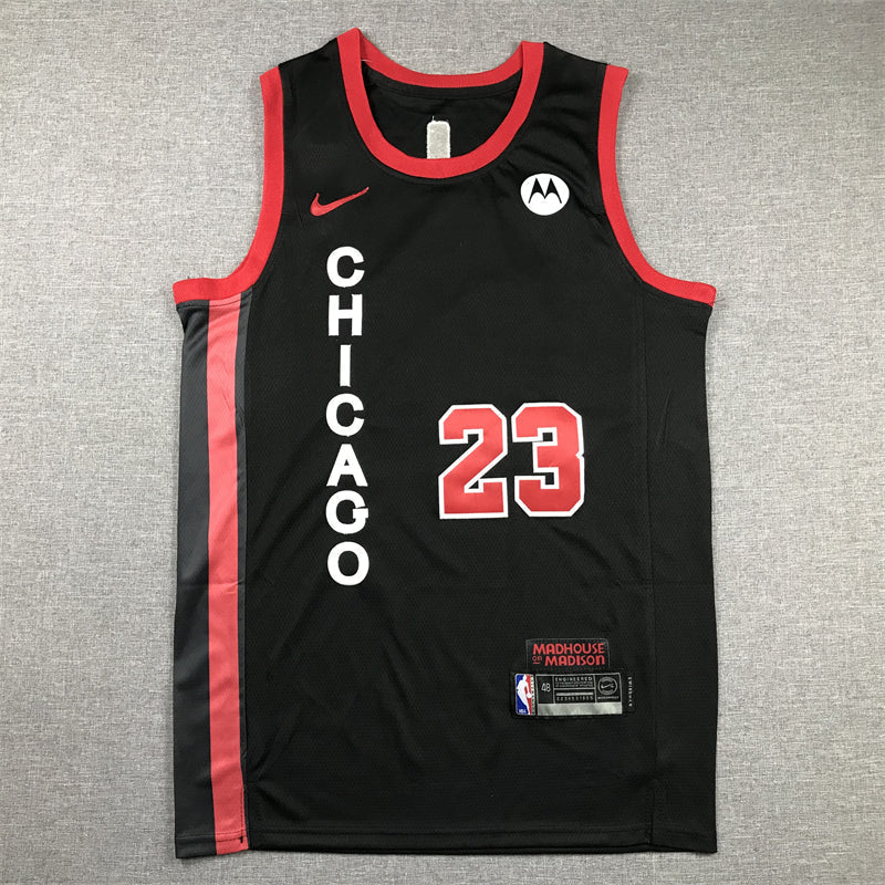 Men's Chicago Bulls Michael Jordan #23 Black 2023/24 Swingman Jerseys - City Edition