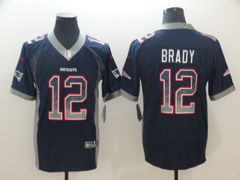 Men's New England Patriots Tom Brady #12 Navy Player Game Jerseys