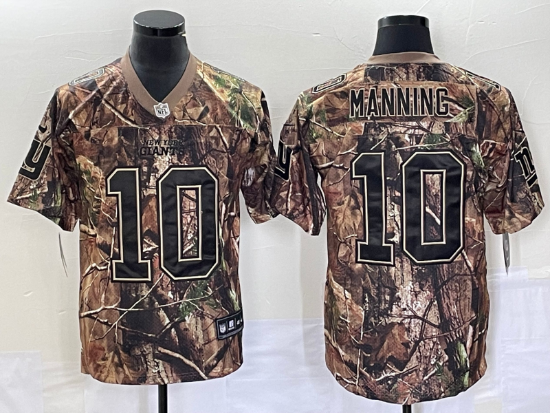 Men's New York Giants Eli Manning #10 Camouflage Game Jerseys