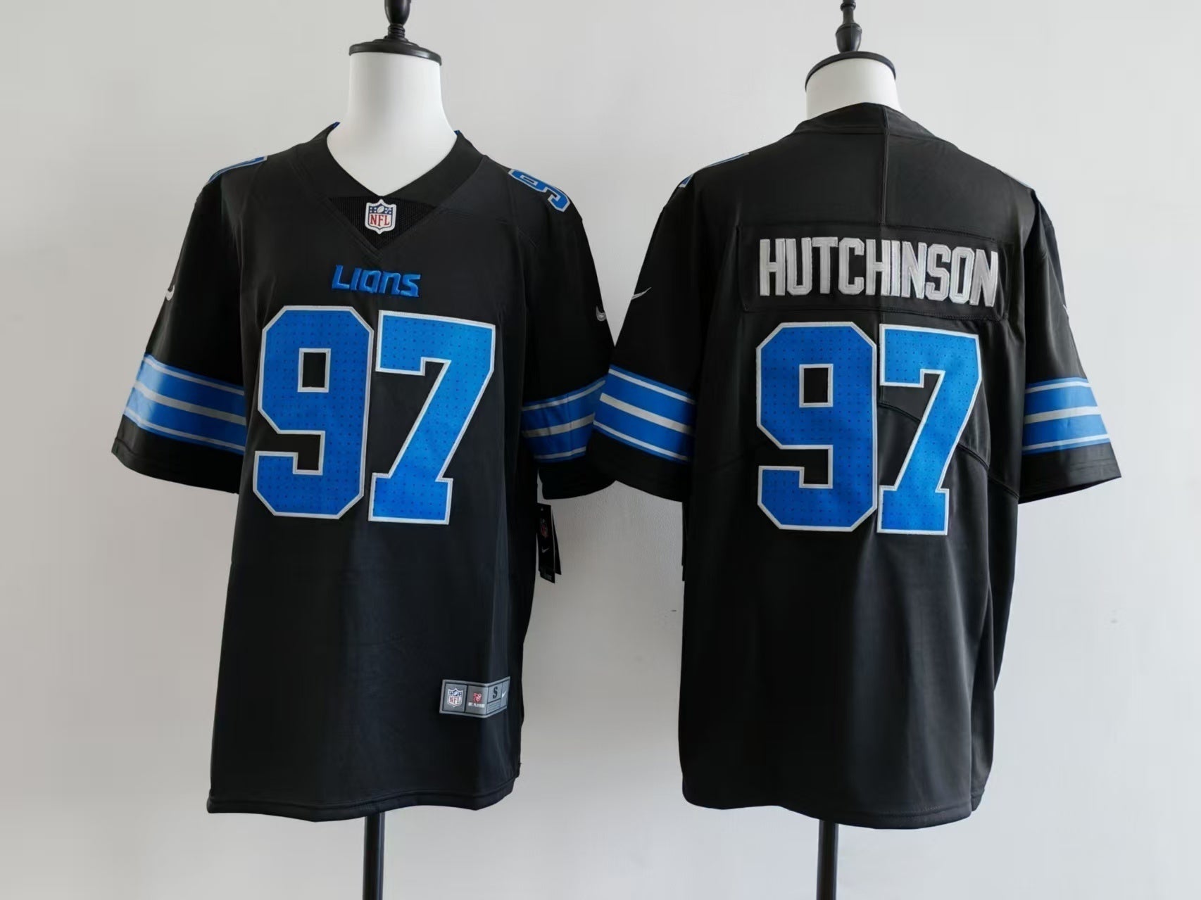 Men's Detroit Lions Aidan Hutchinson Jersey -  Black