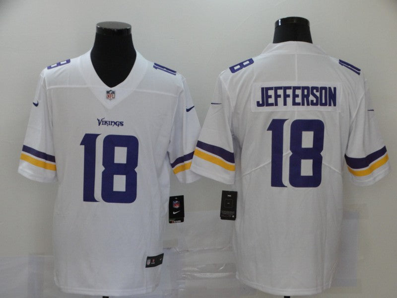 Men's Minnesota Vikings Justin Jefferson #18 White Player Game Jerseys