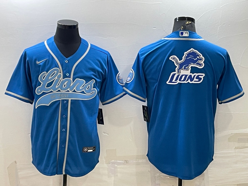 Men's Detroit Lions Blue Game Jerseys