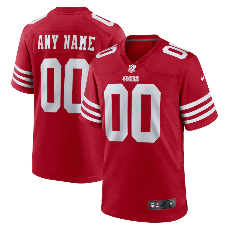 Custom San Francisco 49ers Scarlet Jerseys