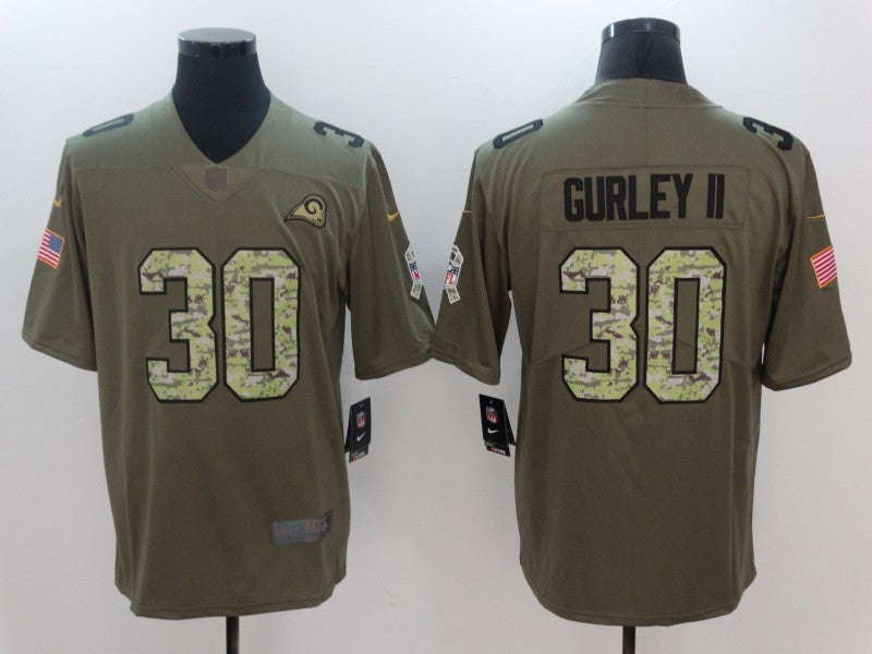 Men's Los Angeles Rams Todd Gurley II #30 Brown Player Game Jerseys