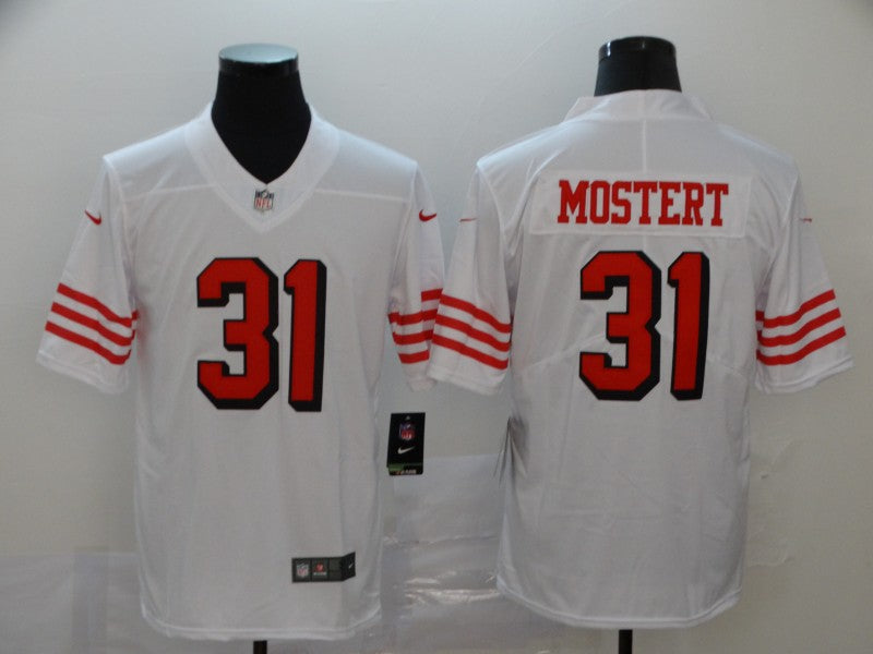 Men's San Francisco 49ers Raheem Mostert #31 White Game Jerseys