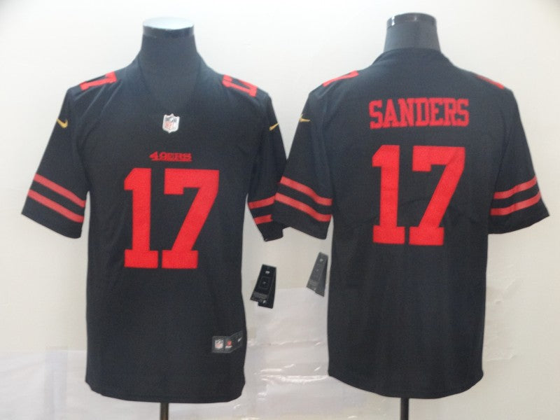 Men's San Francisco 49ers Emmanuel Sanders #17 Black Game Jerseys