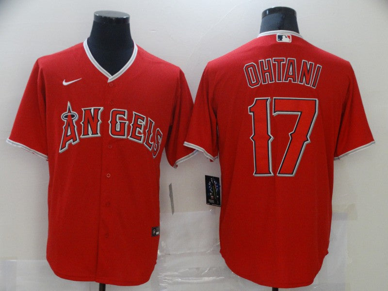 Men's Los Angeles Angels Shohei Ohtani #17 MLB Red Jerseys