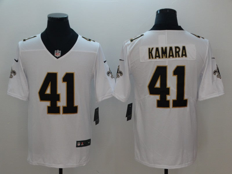 Men's New Orleans Saints Alvin Kamara #41 White Game Jerseys