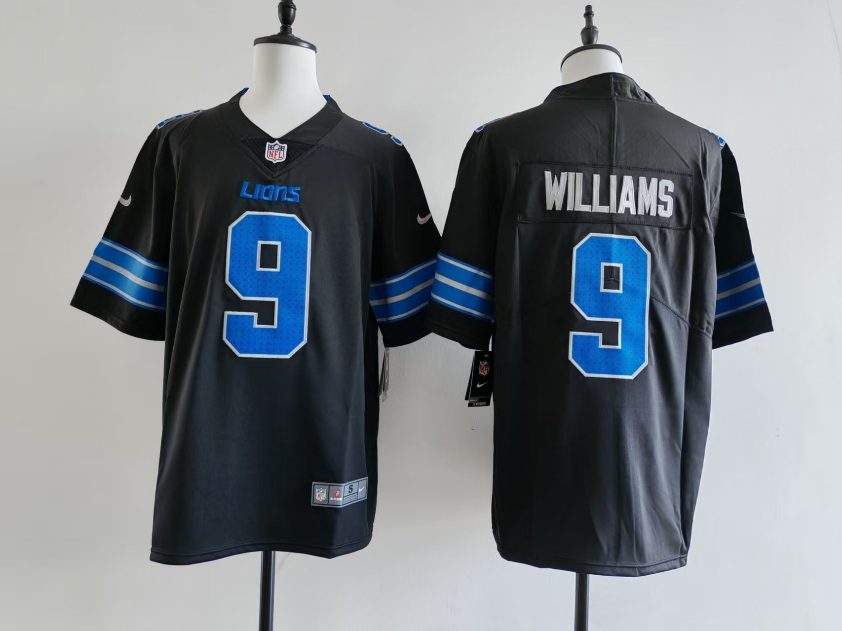 Men's Detroit Lions Jameson Williams Jersey -  Black#9