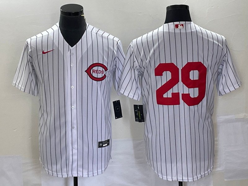 Men's Cincinnati Reds TJ Friedl #29 White 2022 MLB at Field of Dreams Game Authentic Player Jerseys