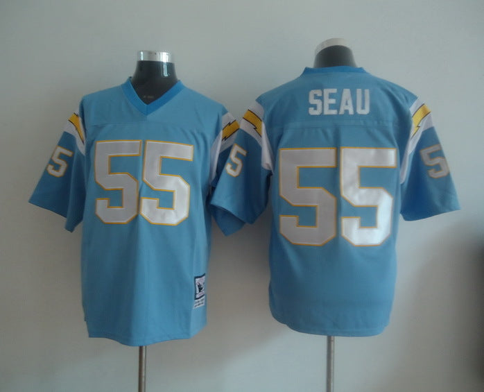 Men's San Diego Chargers Junior Seau Mitchell & Ness Blue Legacy Replica Jerseys