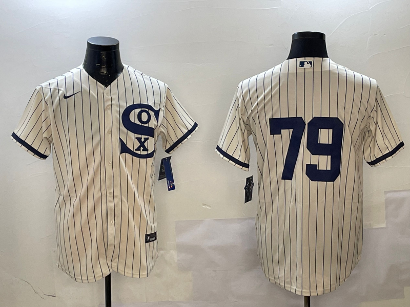 Men's Chicago White Sox Jose Abreu #79 Cream Replica Player Jerseys