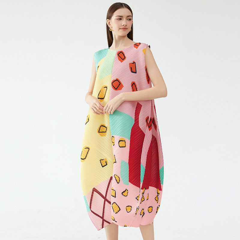 Trendy Skirt Pleated Umbrella Skirt Dress Women