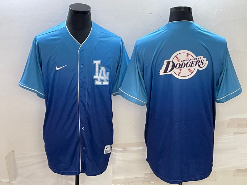 Men's Los Angeles Dodgers Blue Authentic Patch Jerseys