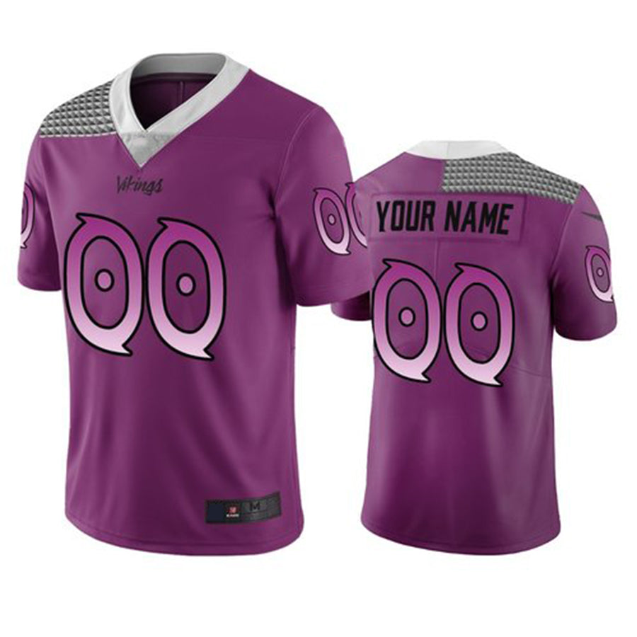 Custom1 Minnesota Vikings Purple Vapor Limited City Edition Jerseys Stitched Jerseys Football Jerseys
