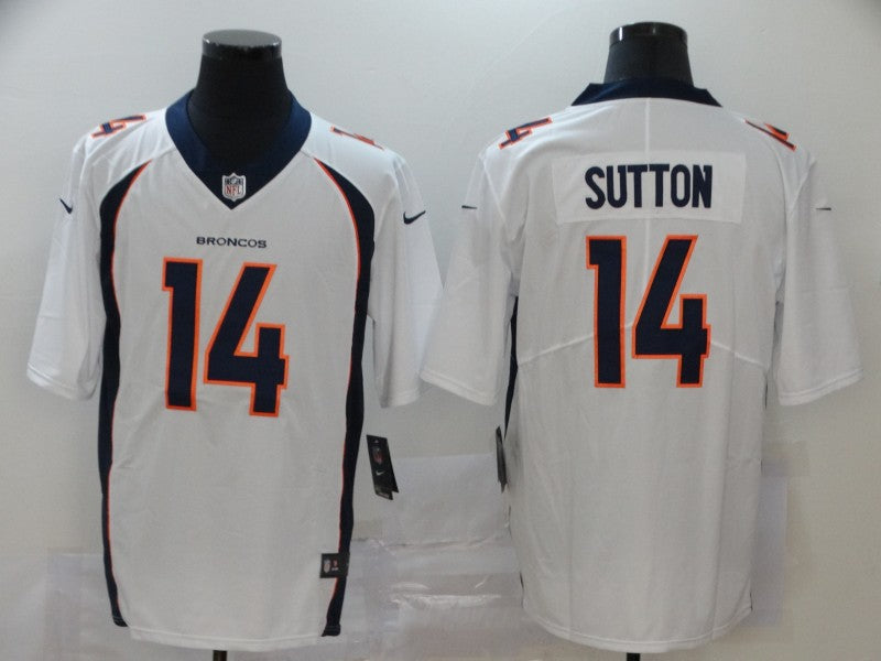 Men's Denver Broncos Courtland Sutton #14 White Game Jerseys