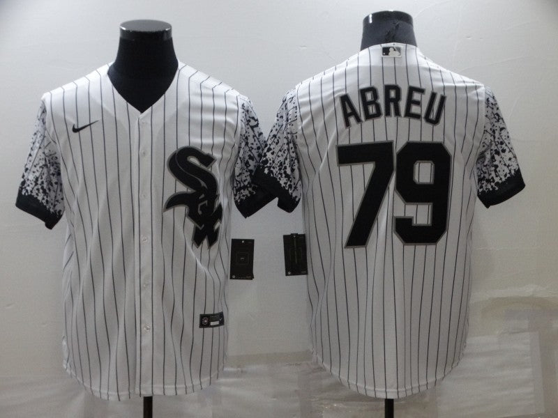 Men's Chicago White Sox Jose Abreu #79 White Authentic Game Jerseys