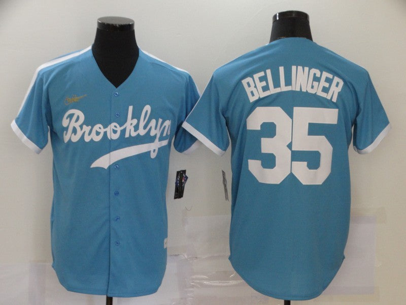 Men's Los Angeles Dodgers Cody Bellinger #35 Light Blue Replica Baseball Jerseys