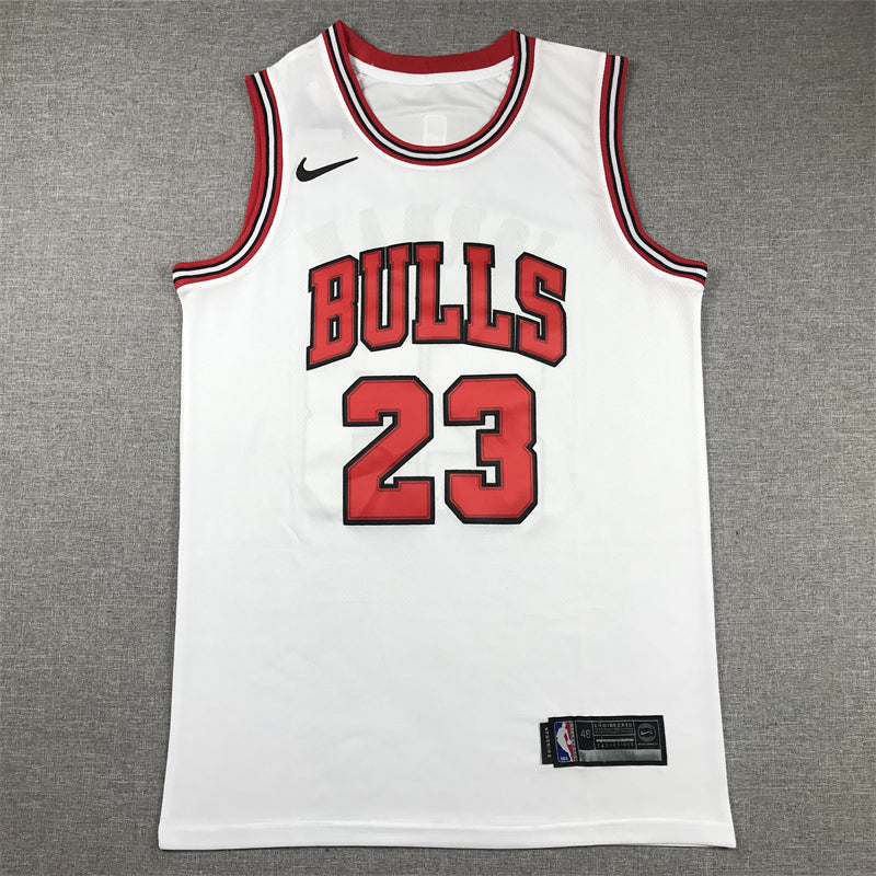 Men's Chicago Bulls Michael Jordan #23 White Fast Break Replica Player Jerseys