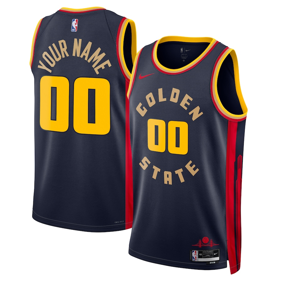 Men's Golden State Warriors Navy 2024/25 Custom Swingman Jerseys - City Edition