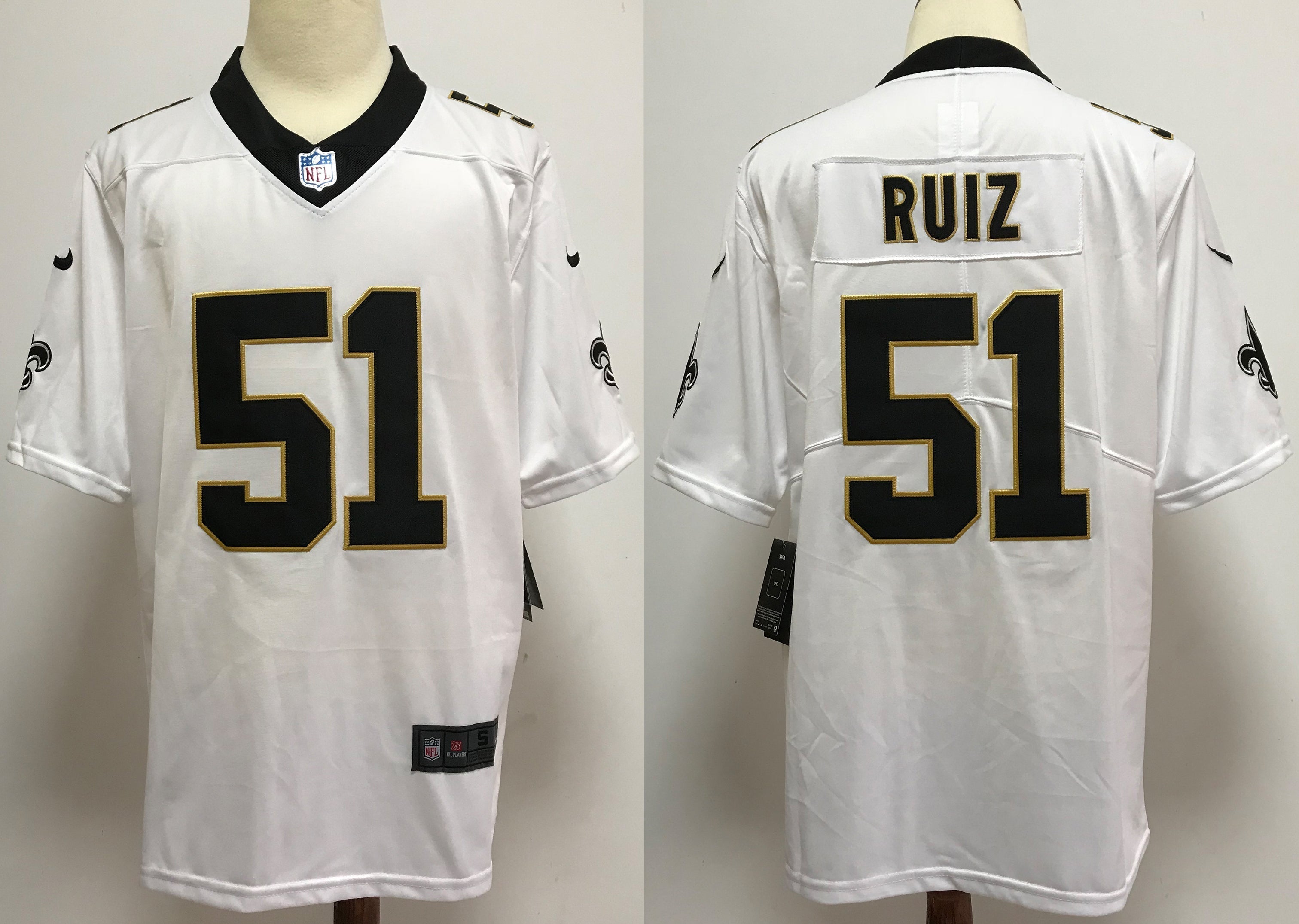 Men's New Orleans Saints Cesar Ruiz #51 White Game Jerseys