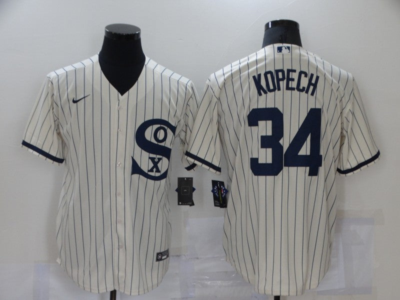 Men's Chicago White Sox Michael Kopech #34 Beige Replica Baseball Jerseys