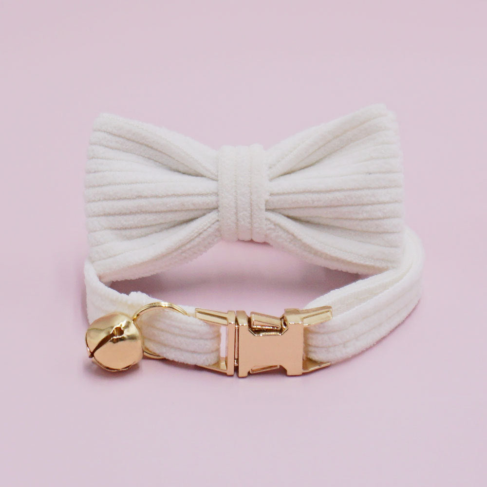 Handsome Cat Bow Corduroy Cat Collar – Your Daily Essential