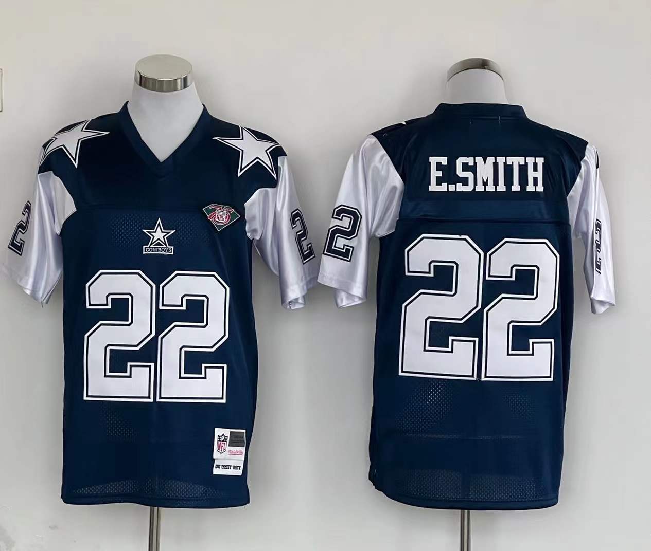 Men's Dallas Cowboys Emmitt Smith Mitchell & Ness Navy Legacy Replica Jerseys