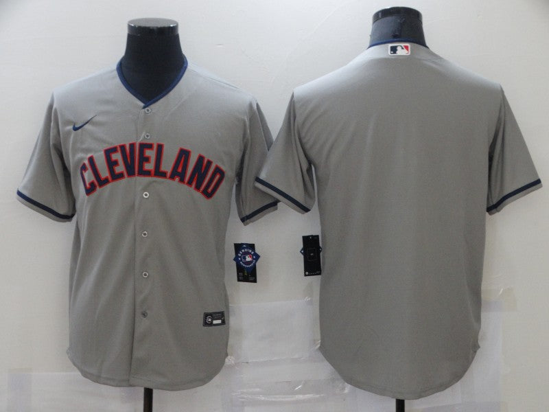 Men's Cleveland Guardians Gray Road Authentic Blank Jerseys