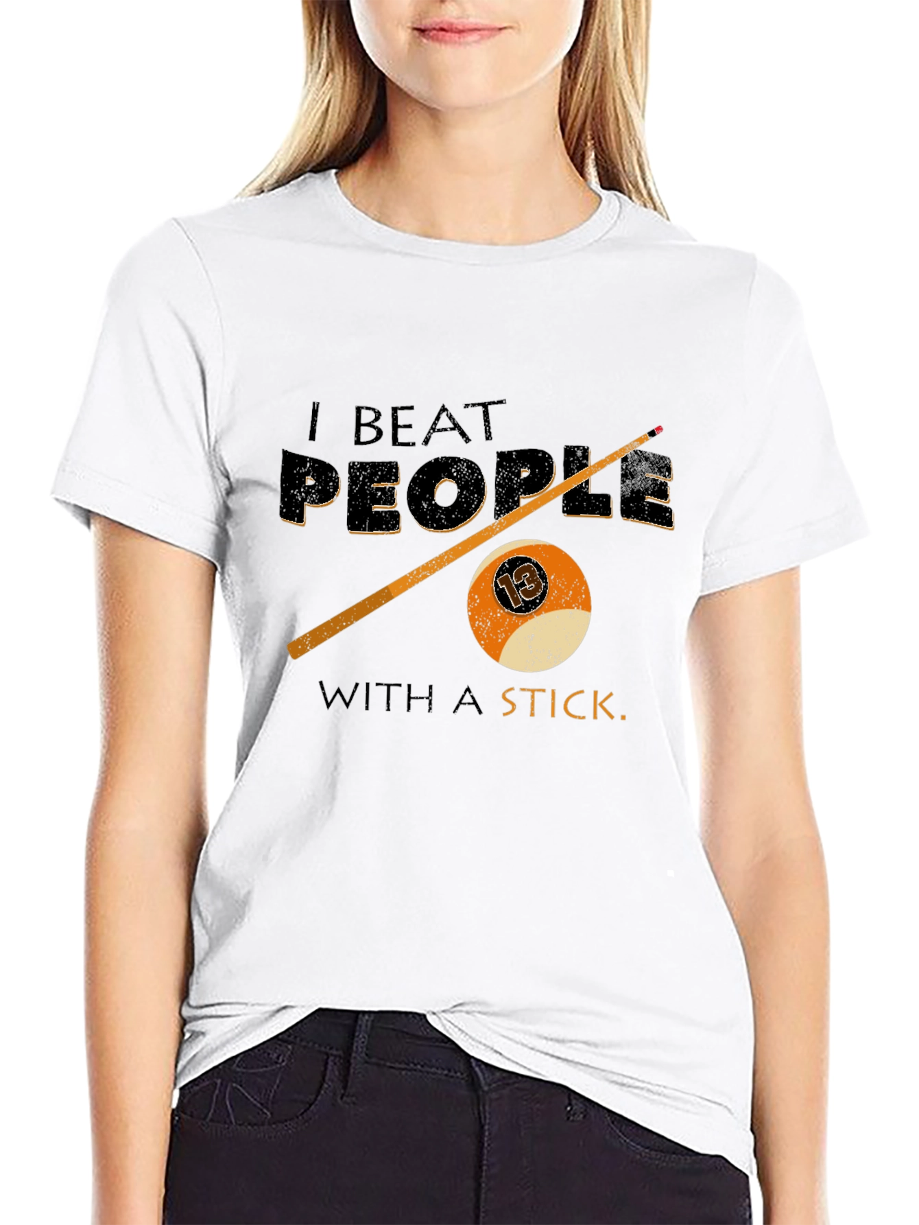 I Beat People with a Stick Billiard T-Shirt