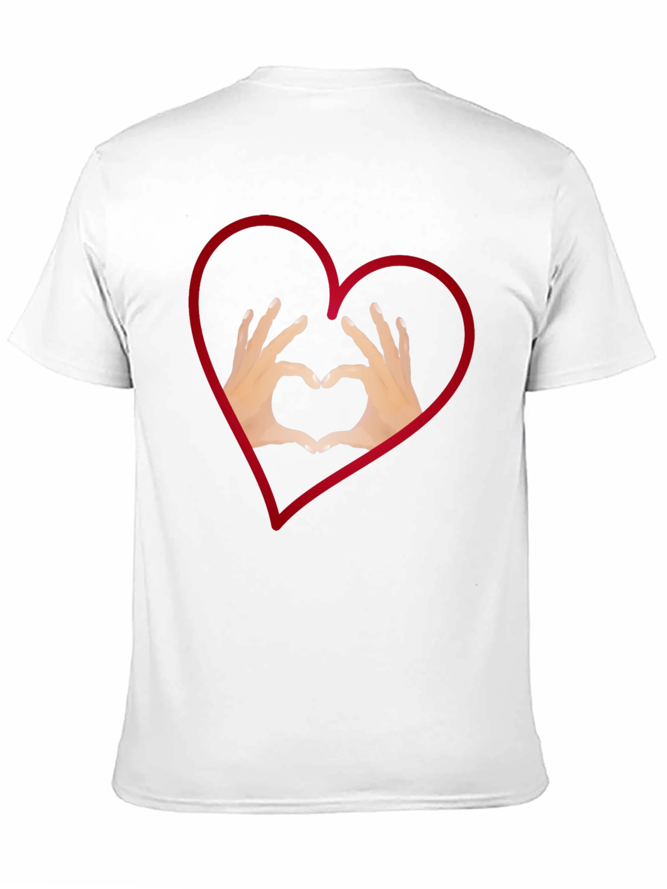 Heart Hands Graphic Tee - Stylish Black T-Shirt