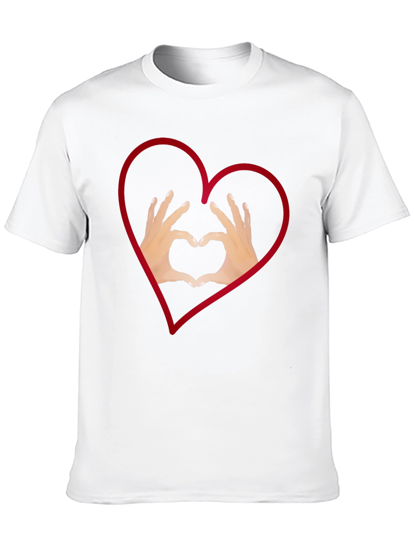 Heart Hands Graphic Tee - Stylish Black T-Shirt