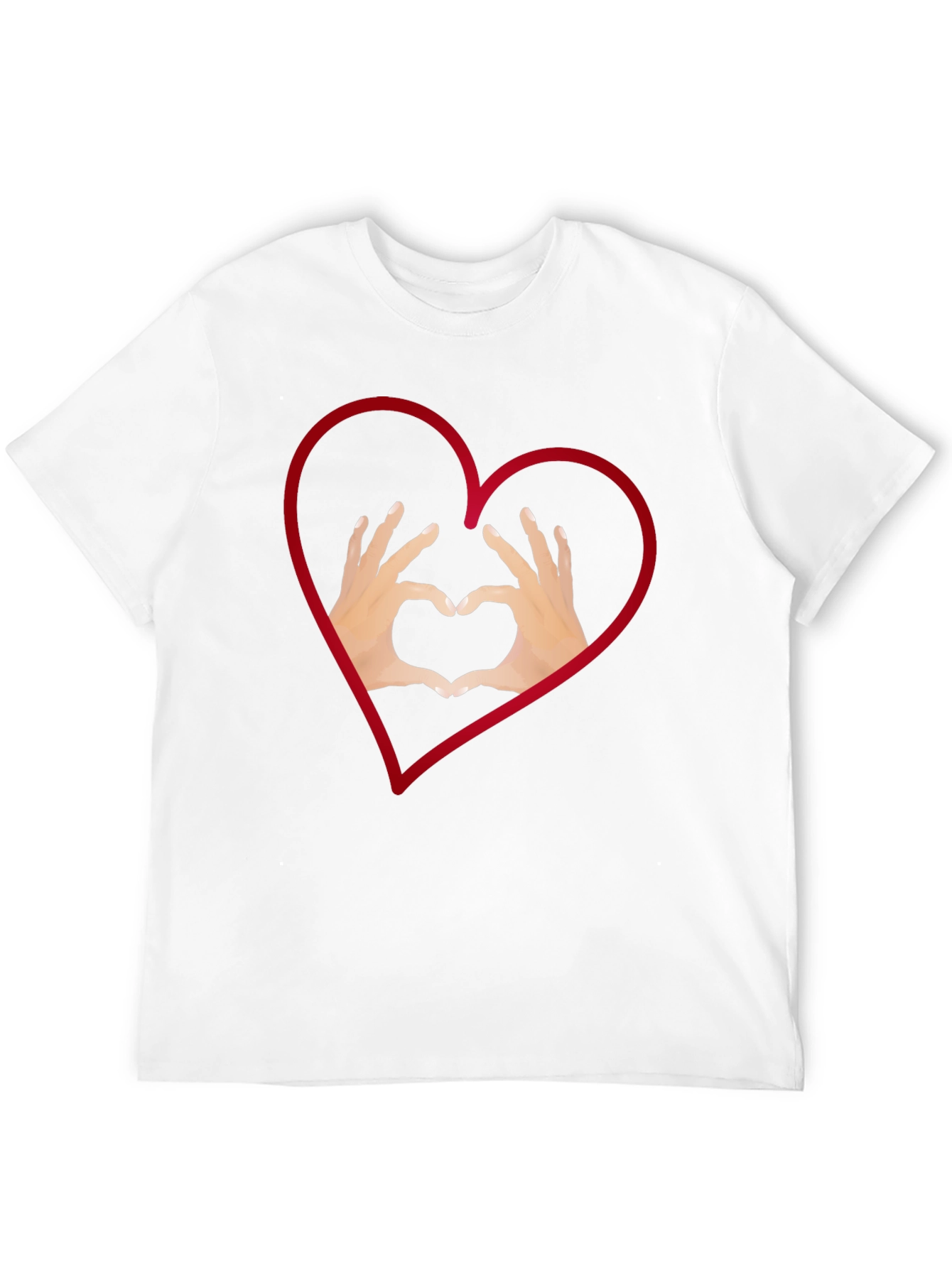Heart Hands Graphic Tee - Stylish Black T-Shirt