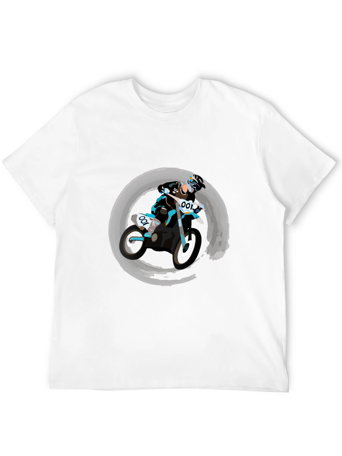 Motocross Rider Graphic Tee - Black