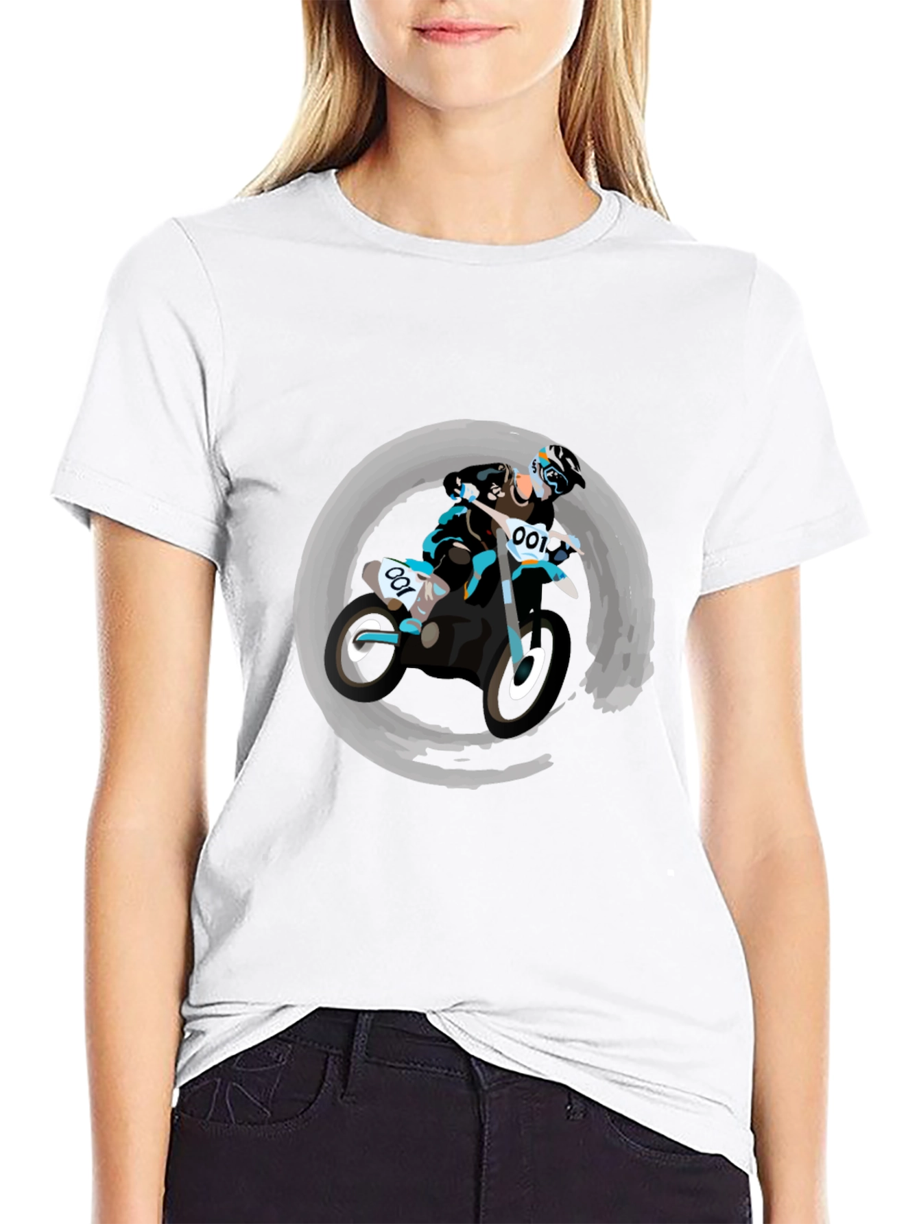 Motocross Rider Graphic Tee - Black