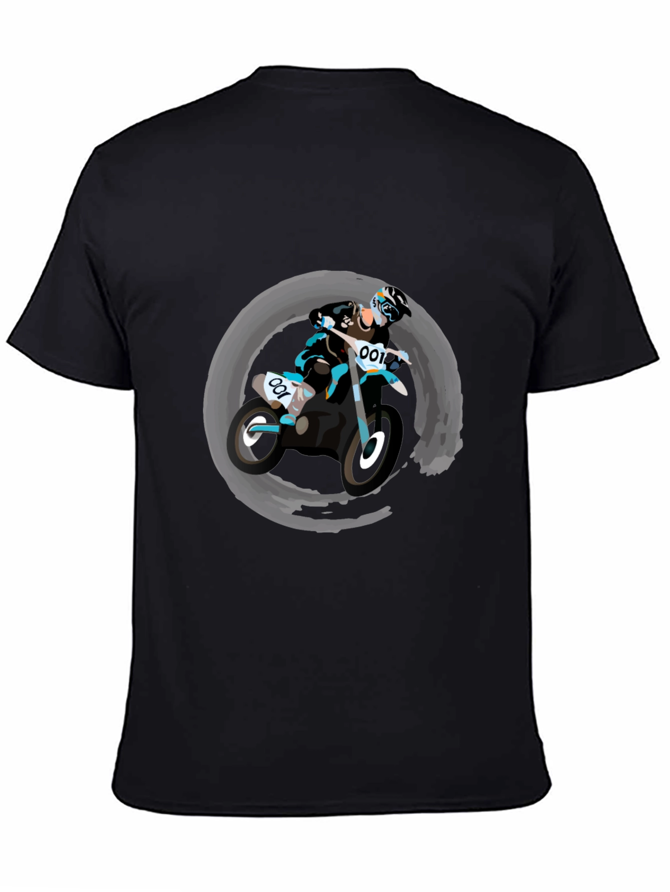 Motocross Rider Graphic Tee - Black