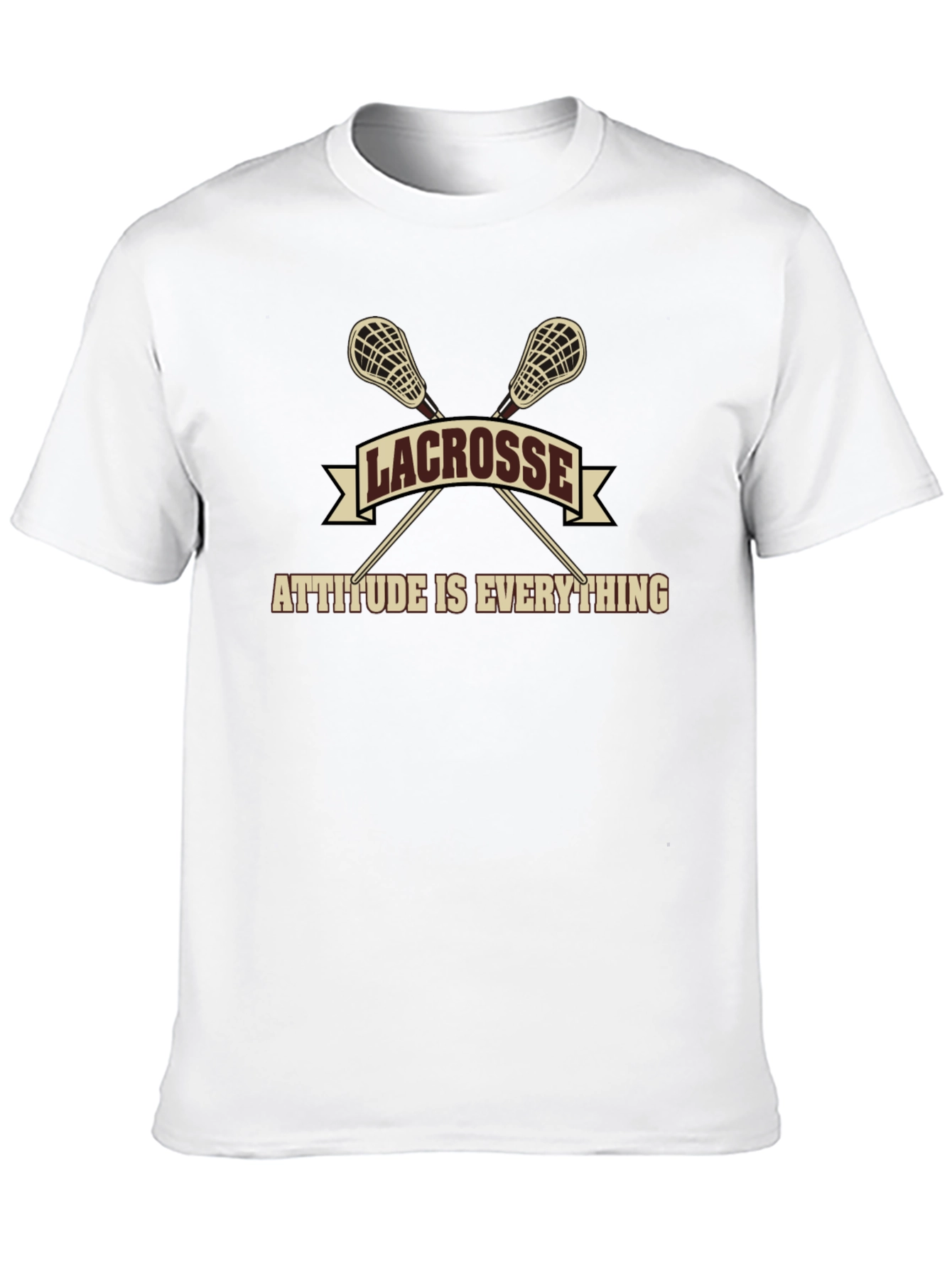 Lacrosse Attitude T-Shirt - Black Sporty Graphic Tee