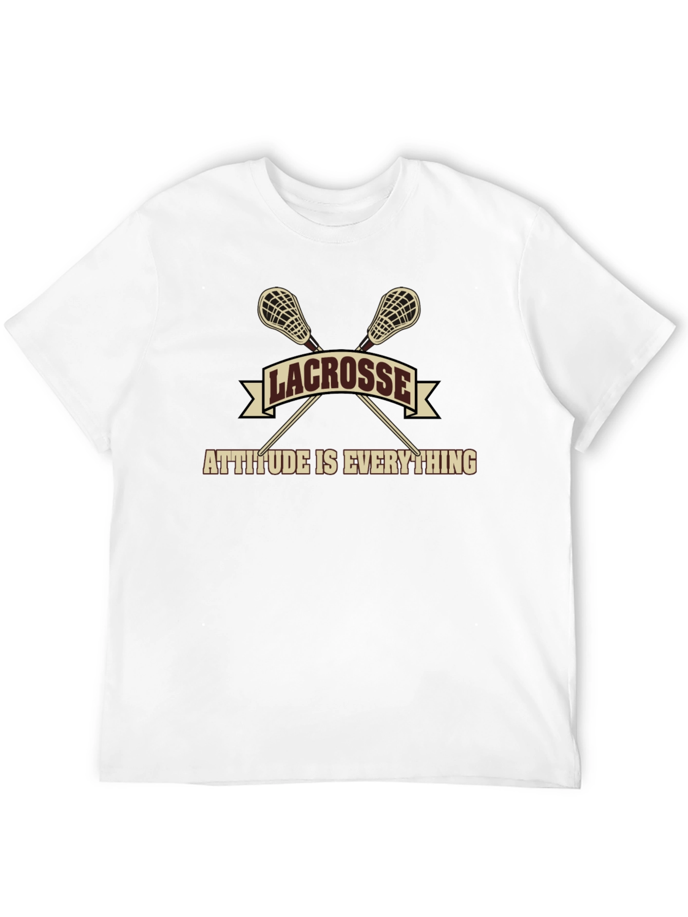 Lacrosse Attitude T-Shirt - Black Sporty Graphic Tee