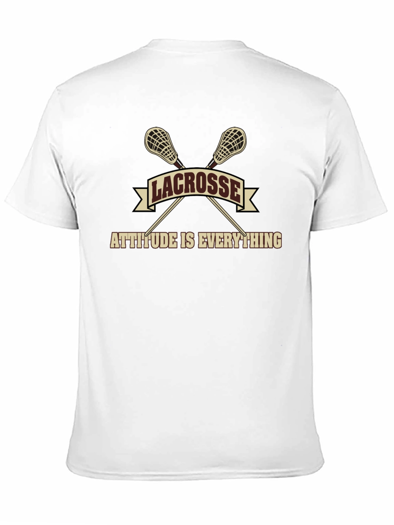 Lacrosse Attitude T-Shirt - Black Sporty Graphic Tee