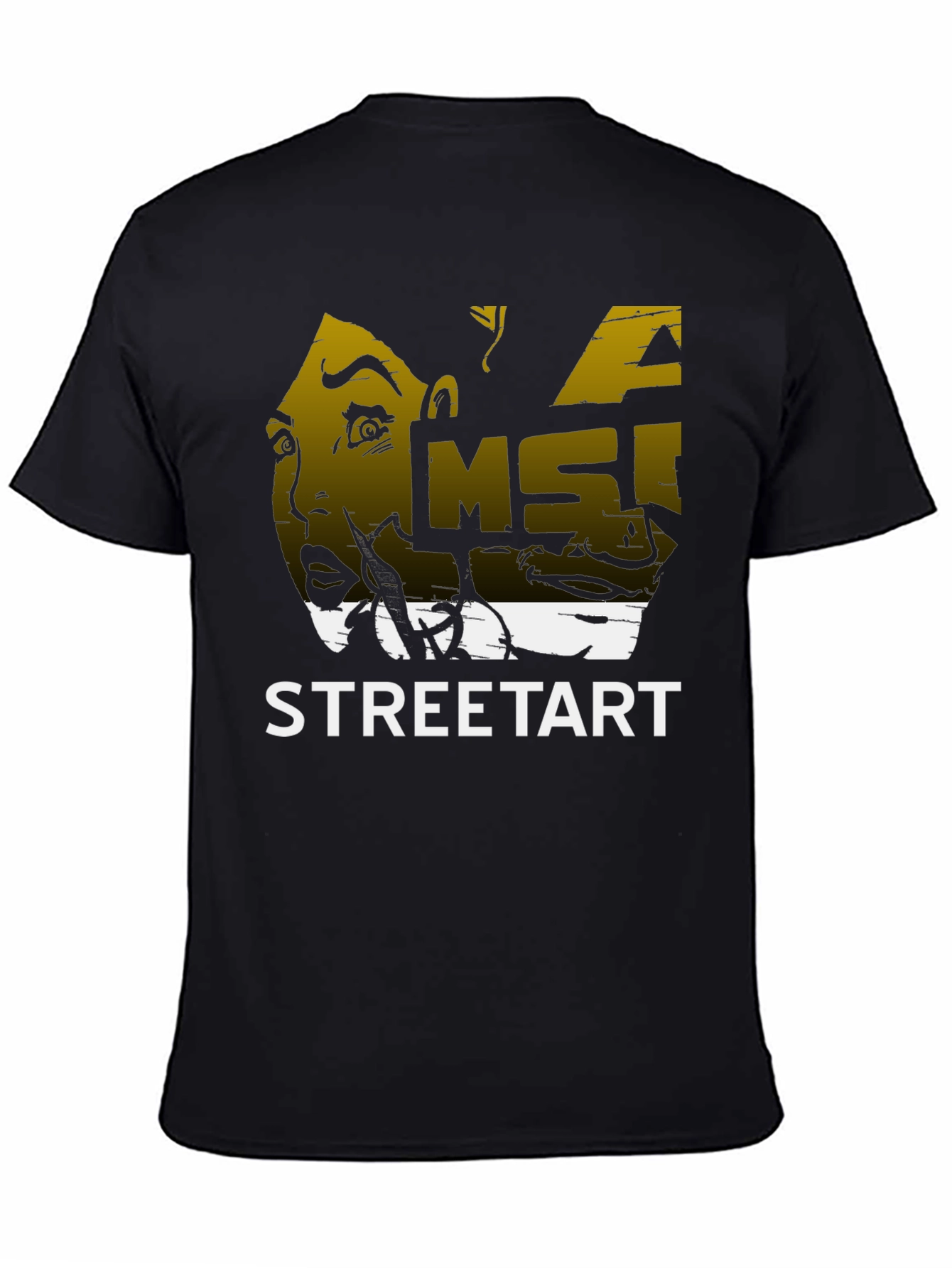 Edgy Streetart Graphic Black T-Shirt