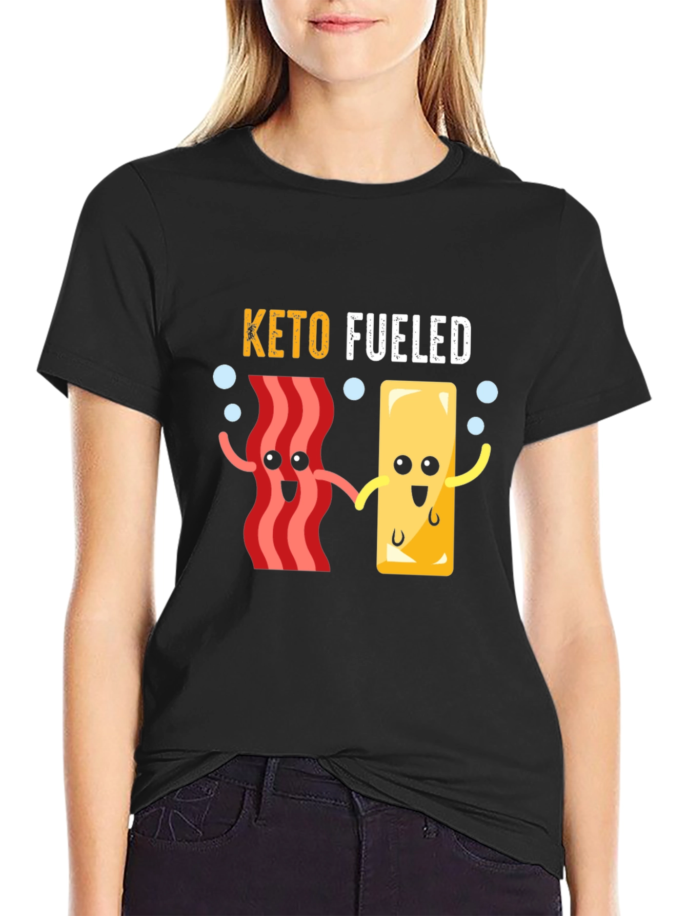 Keto Fueled Cartoon Graphic T-Shirt
