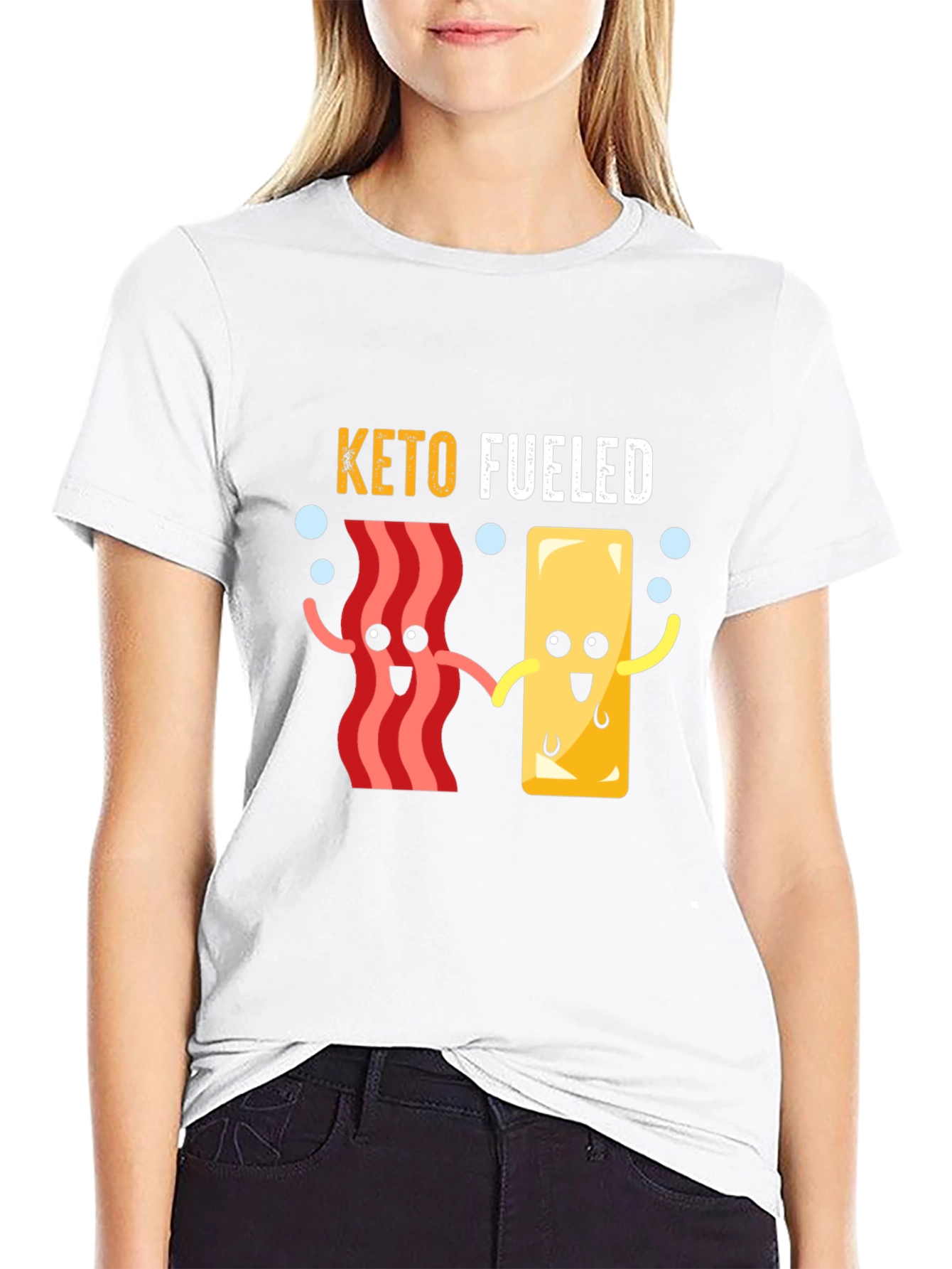 Keto Fueled Cartoon Graphic T-Shirt