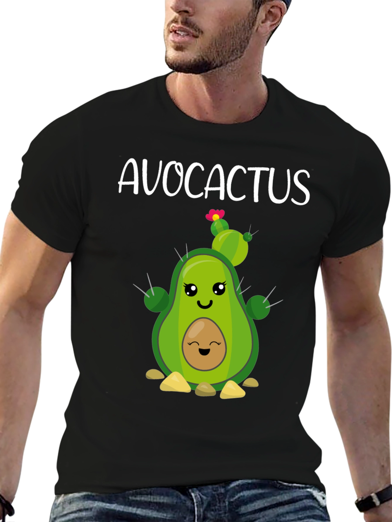 Avocactus Cute Cartoon Graphic Tee