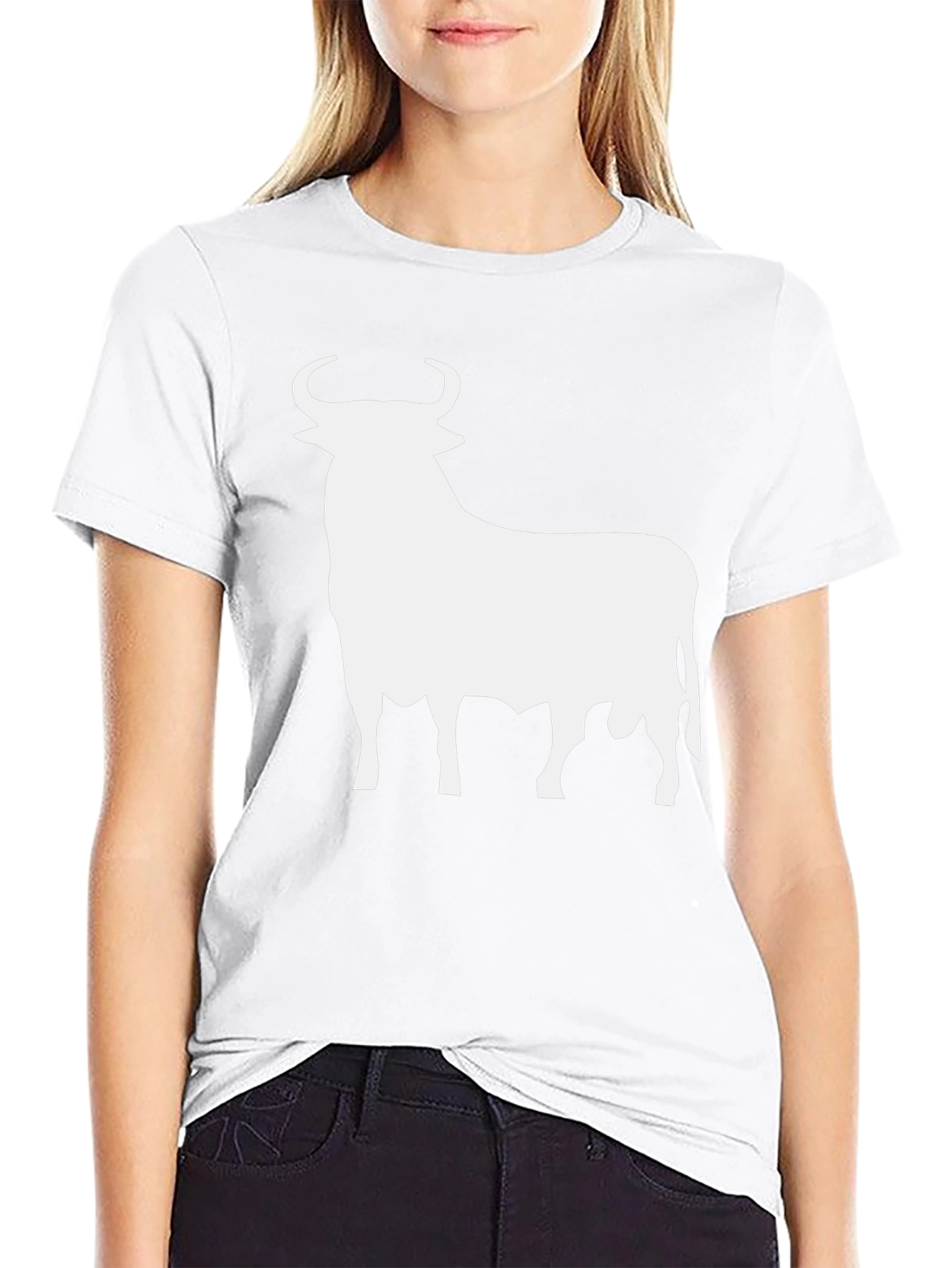 Bull Silhouette Graphic Tee - Stylish Mens Black T-Shirt
