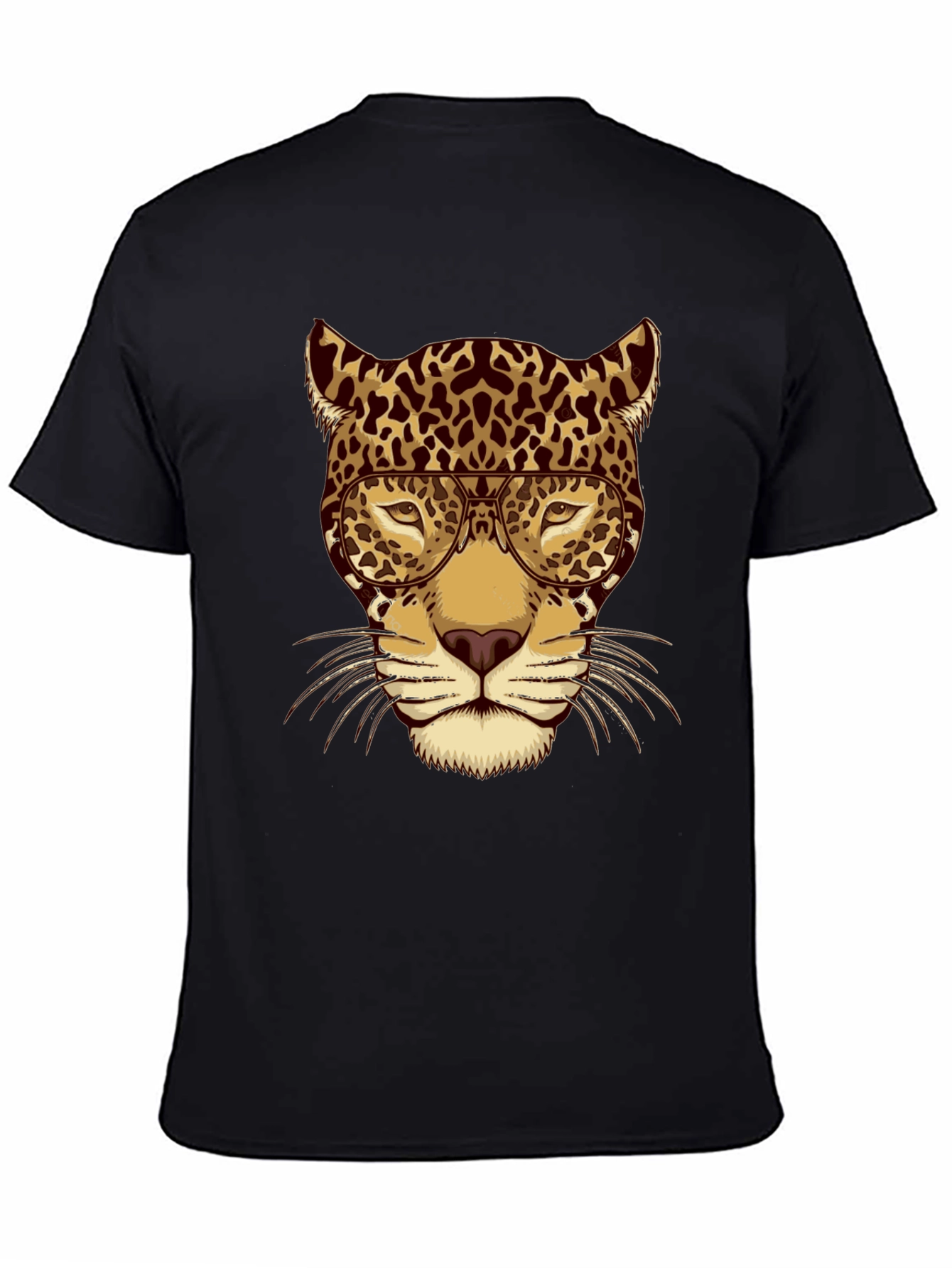 Leopard with Glasses Graphic T-Shirt