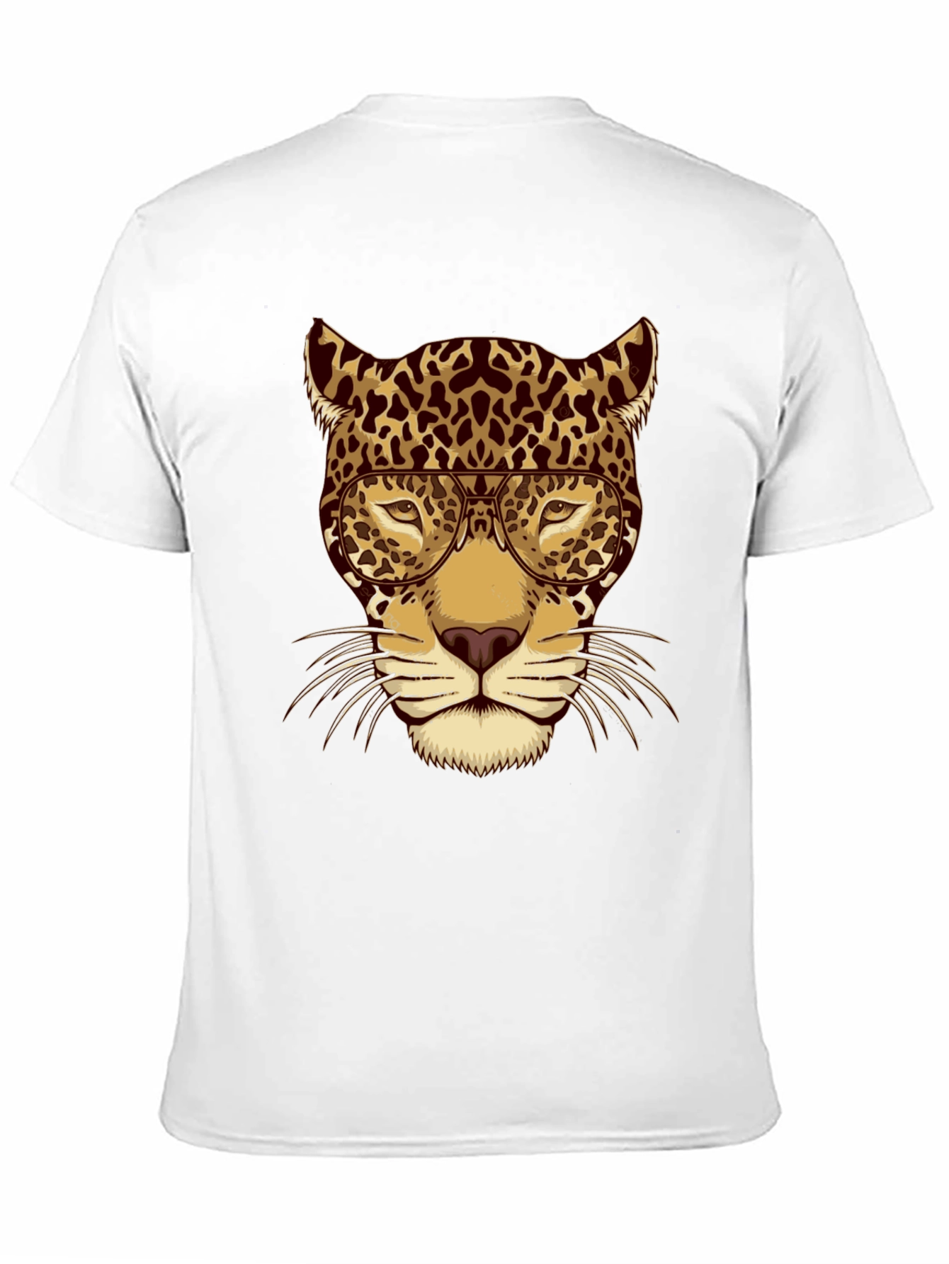 Leopard with Glasses Graphic T-Shirt