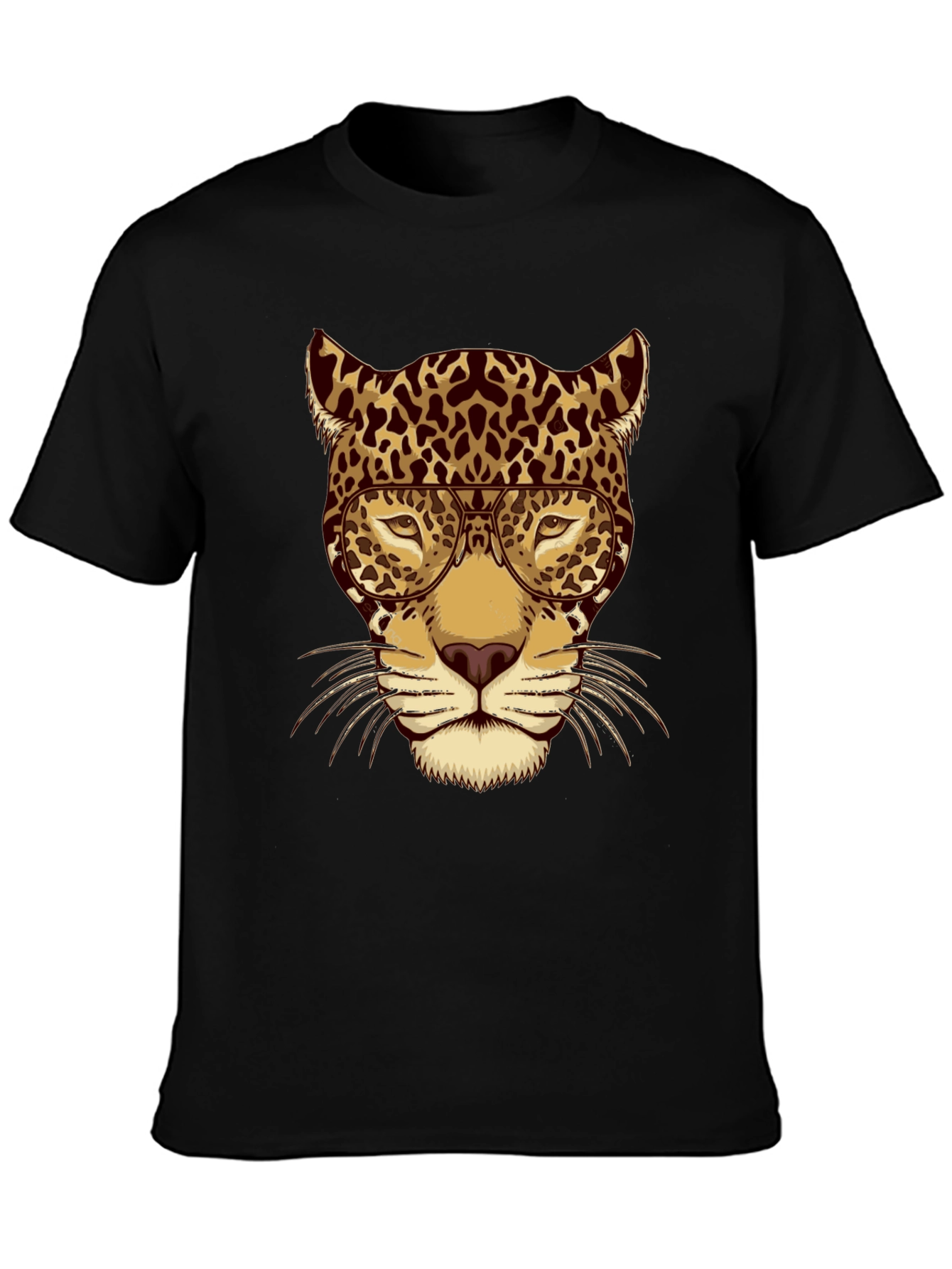Leopard with Glasses Graphic T-Shirt