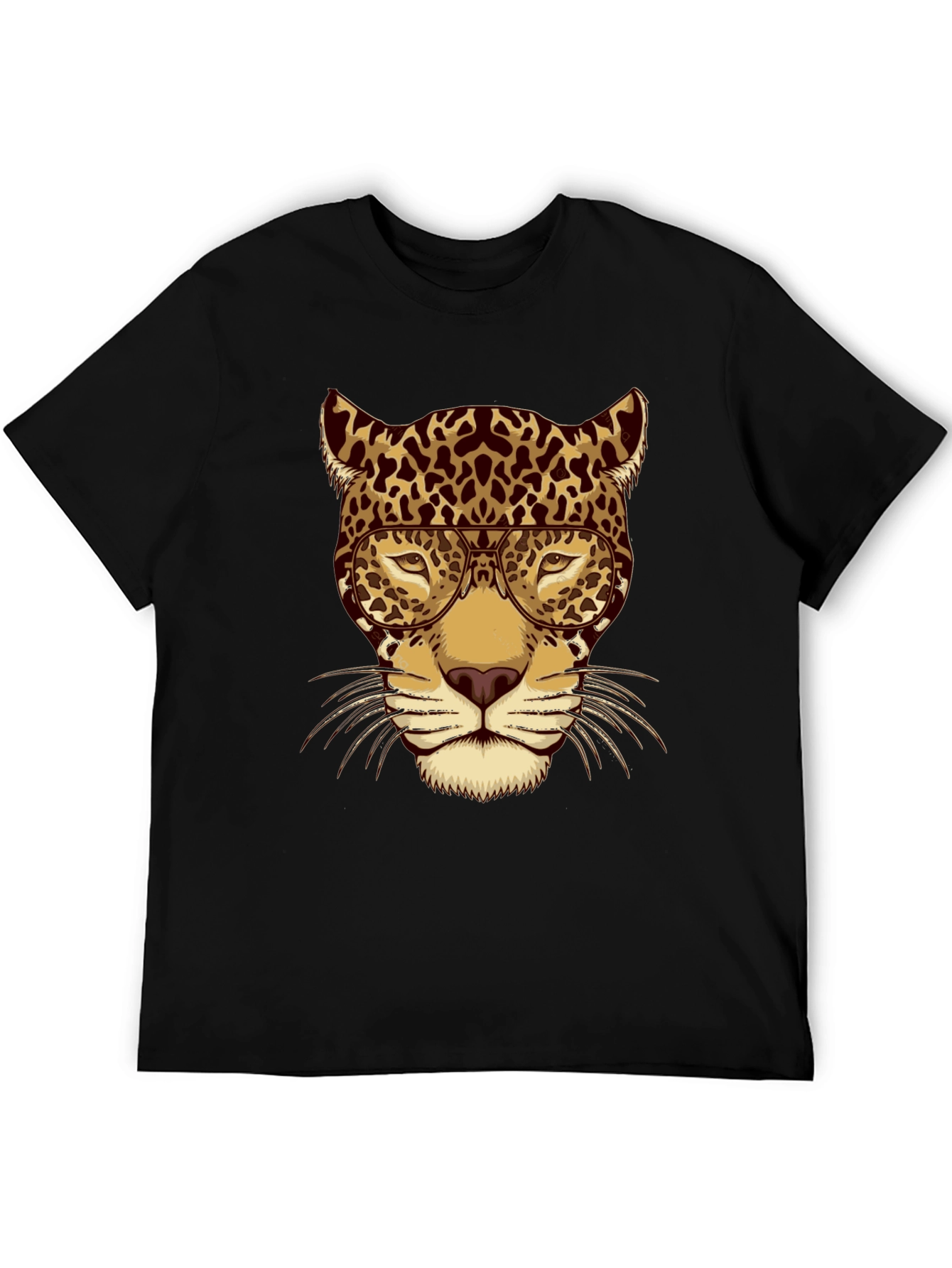 Leopard with Glasses Graphic T-Shirt